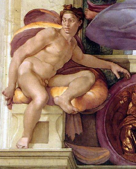 Michelangelo Buonarroti Ignudo Spain oil painting art